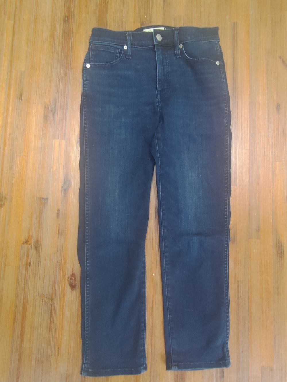 Madewell Stovepipe Jeans Womens 26P Dark Wash Straight Leg Denim Petite